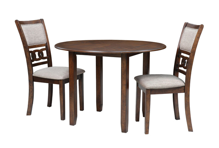 Gia 3 Pc 42" Drop Leaf Dining Table &amp; 2 Chairs-Cherry