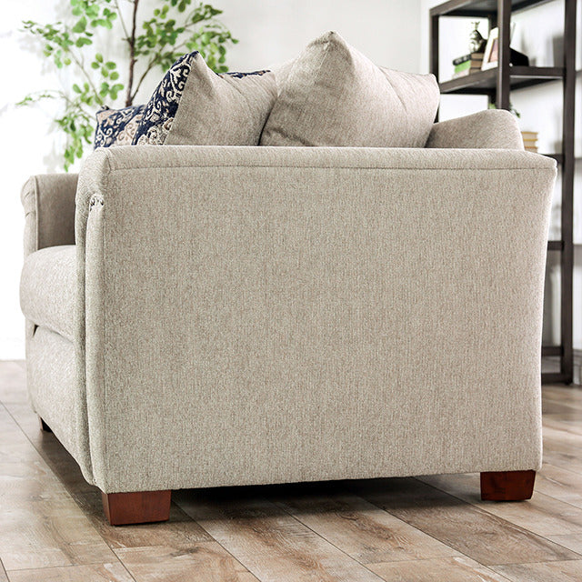 Belsize Loveseat, Beige/Navy - view 7