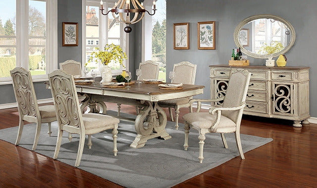 Arcadia 7 Pc Dining Table Set, Antique White - view 2
