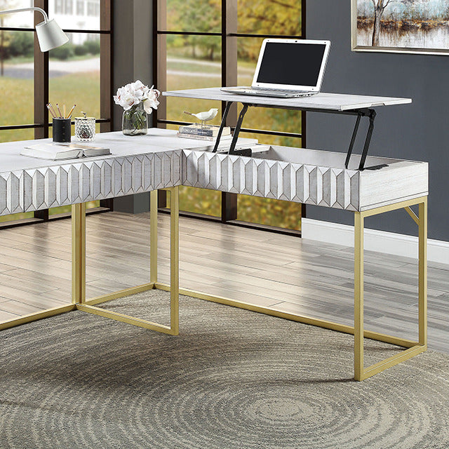 Freiburg Corner Desk, Antique White