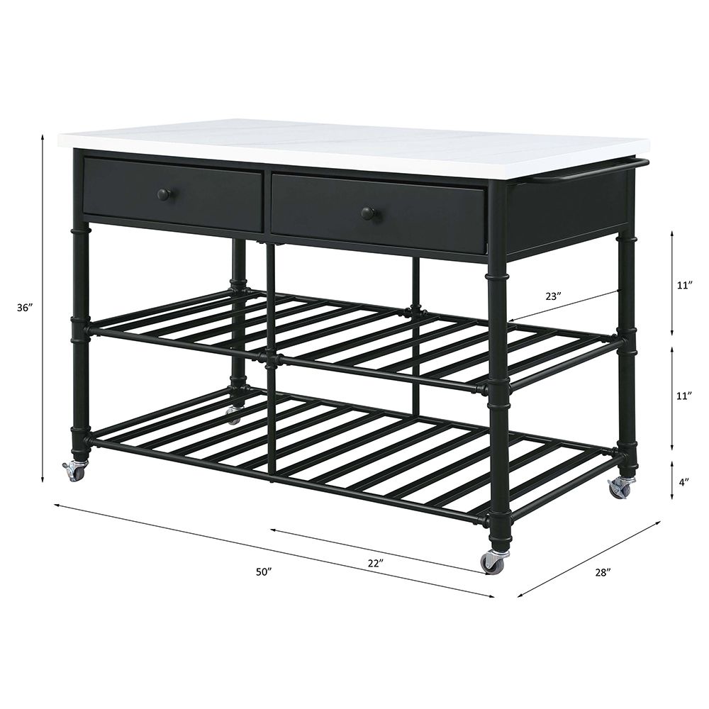 Emery Kitchen Island – line drawing