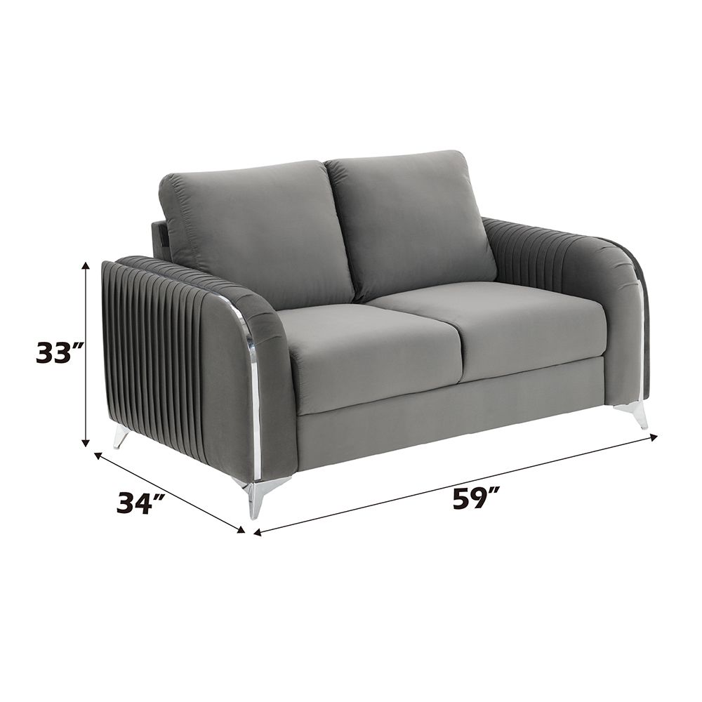 Wenona Loveseat – line drawing
