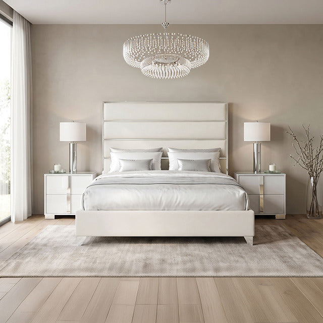 Andriola Bed, White/Chrome - view 2