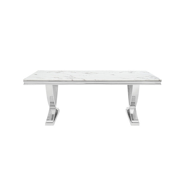 Wadenstil Dining Table, White/Chrome - view 2