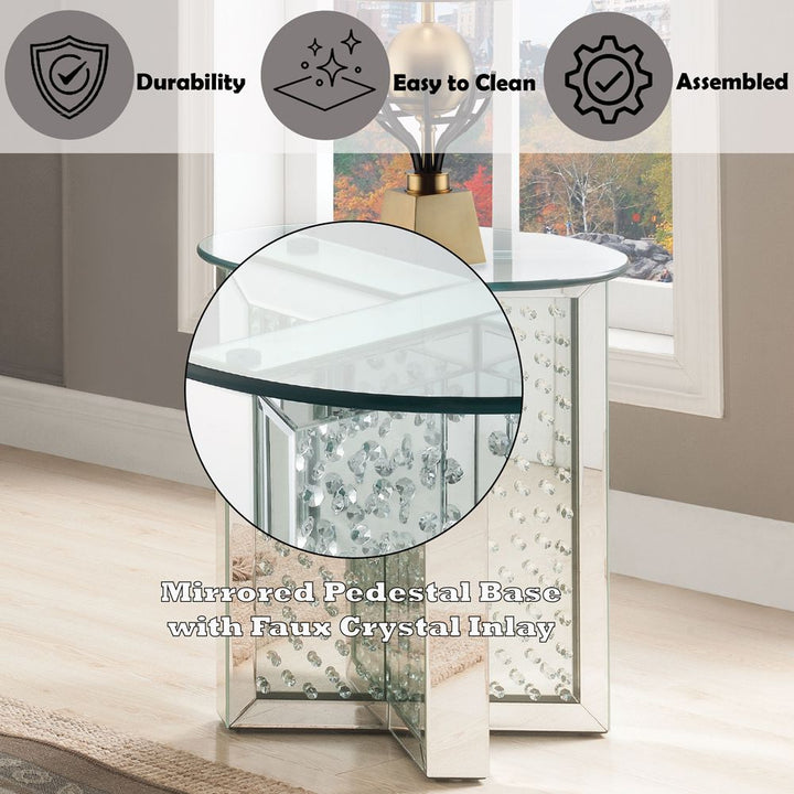 Nysa End Table – features callout