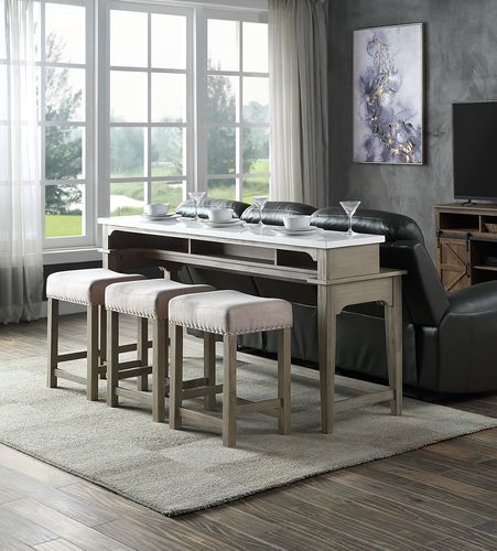Wandella 4PC Pack Counter Height Table Set W/USB