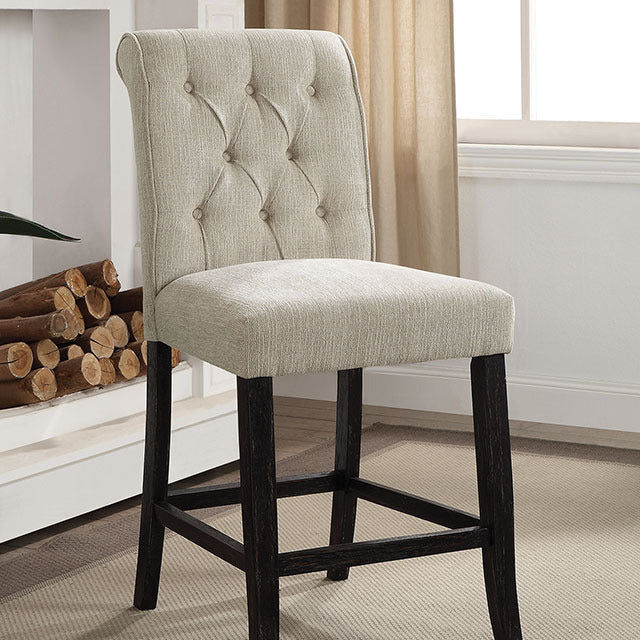Izzy Counter Ht. Chair, Antique Black/Beige