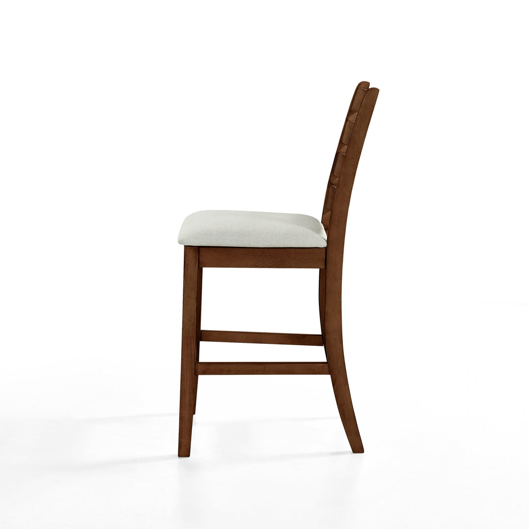 Pascal  Ladderback Counter Chair (2 Per Carton)-Walnut