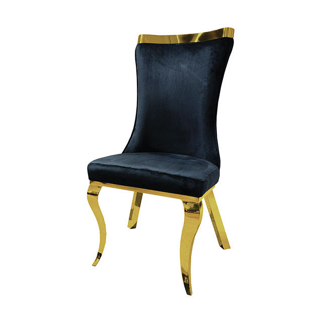 Basilicata Gold Chair, Black