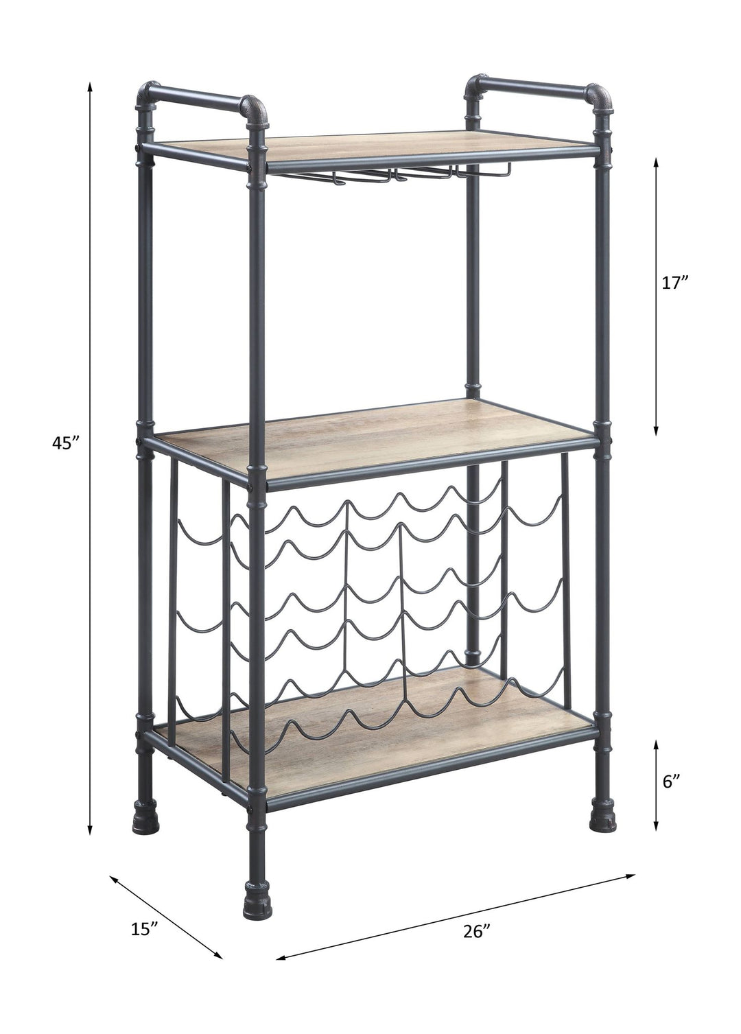 Brantley Wine Rack – line drawing
