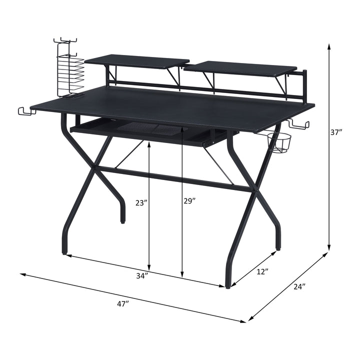 Hartman Gaming Desk – line drawing