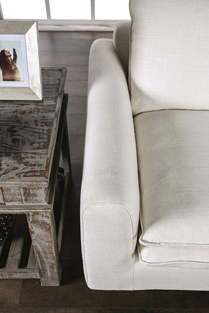 Monthey Sofa, Dark Brown/Linen White - view 5