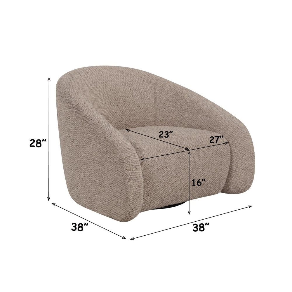 Zoey Accent Chair w/Swivel – dimensions diagram