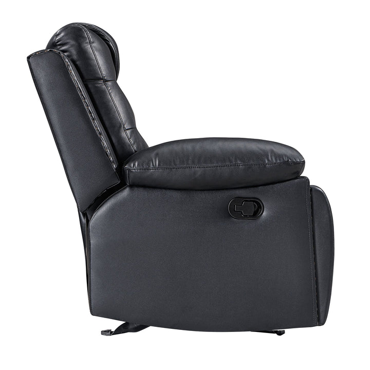 Nikko  Sofa W/dual Recliner-Black/gray