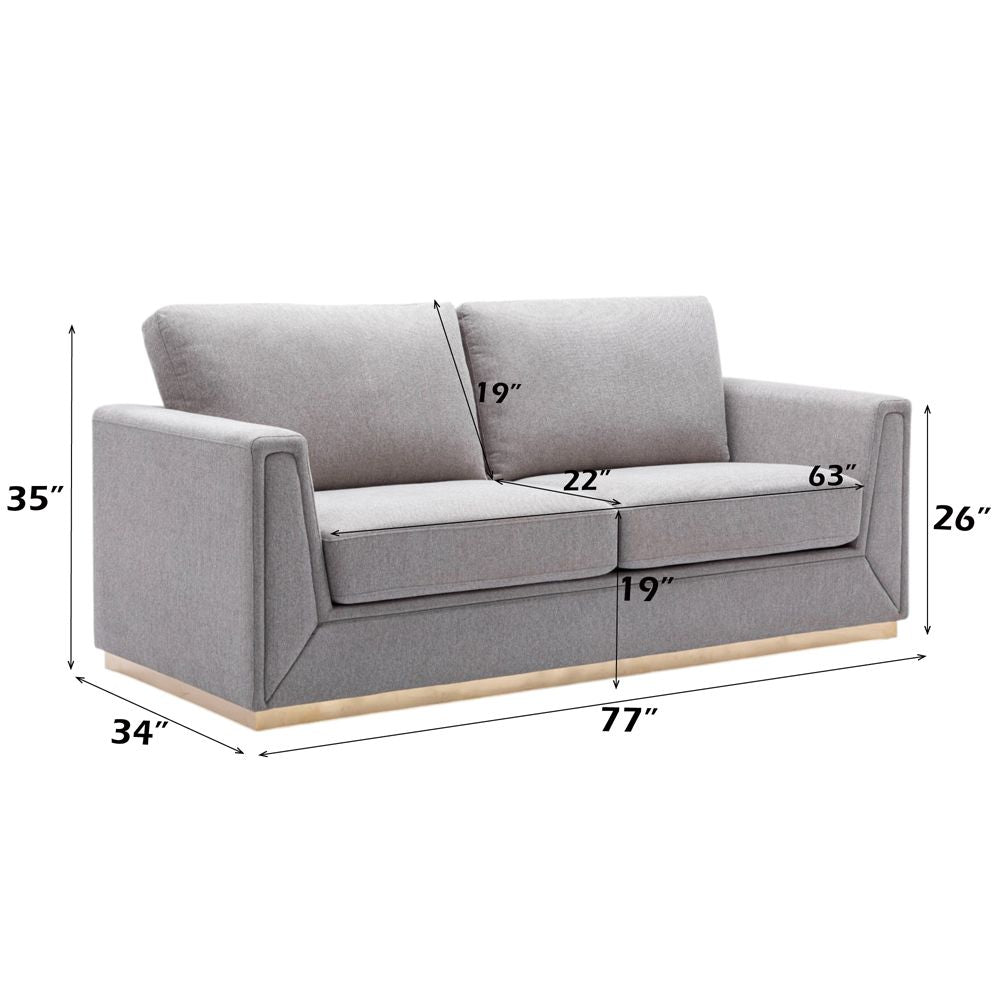 Valin Sofa – dimensions diagram