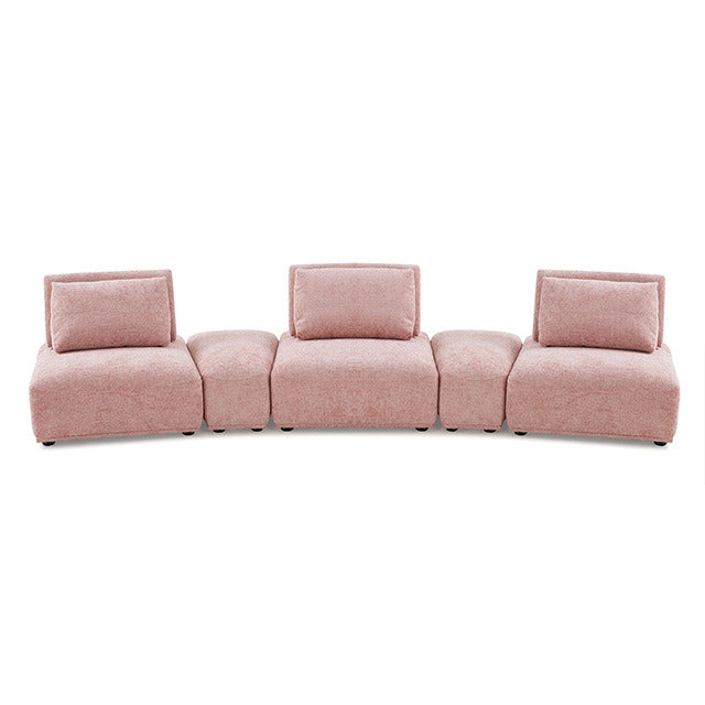 Stavanger Curved 3-Seater, Pink
