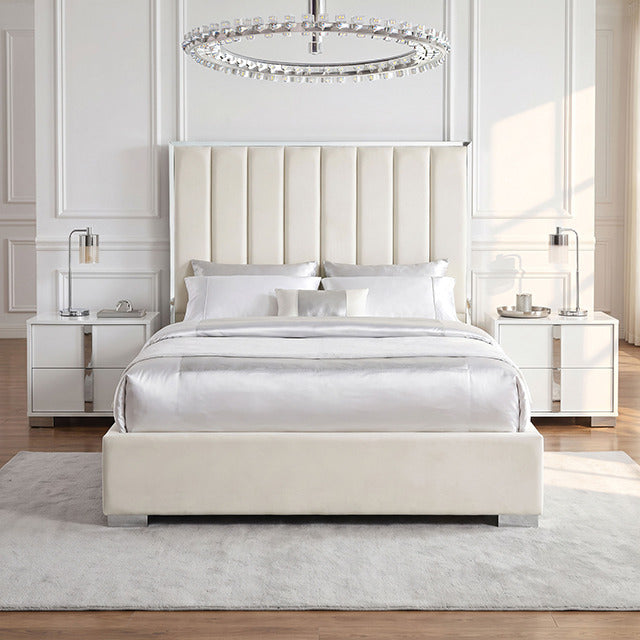 Nespoli Bed, White/Chrome - view 2