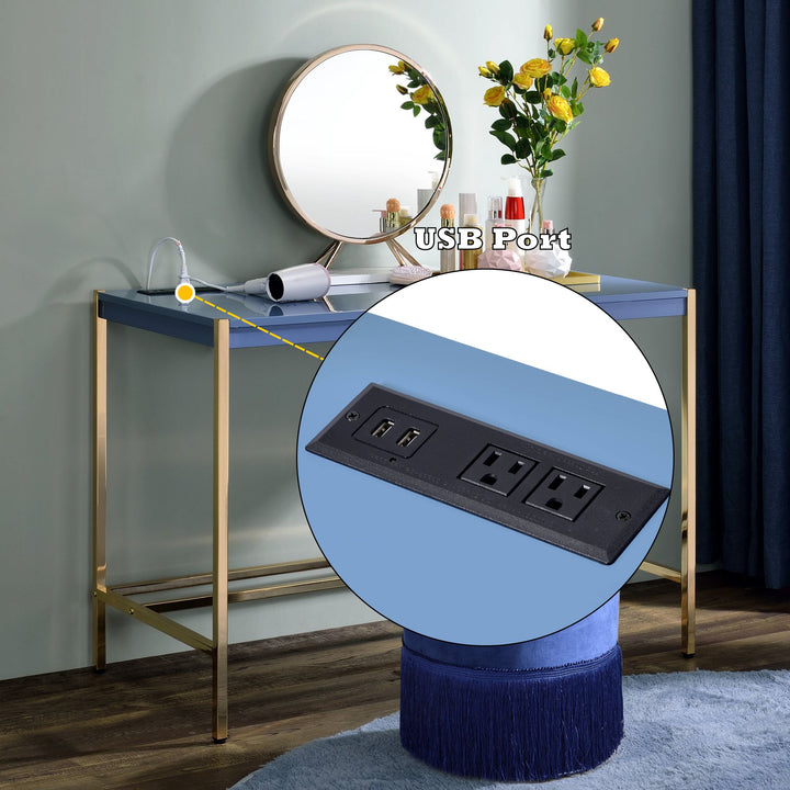 Midriaks Writing Desk W/USB – features callout