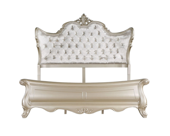 Monique 5/0 Q Headboard-Champagne
