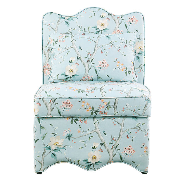 Hemsworth Accent Chair, Chinoiserie Pale Blue/Peach - view 2