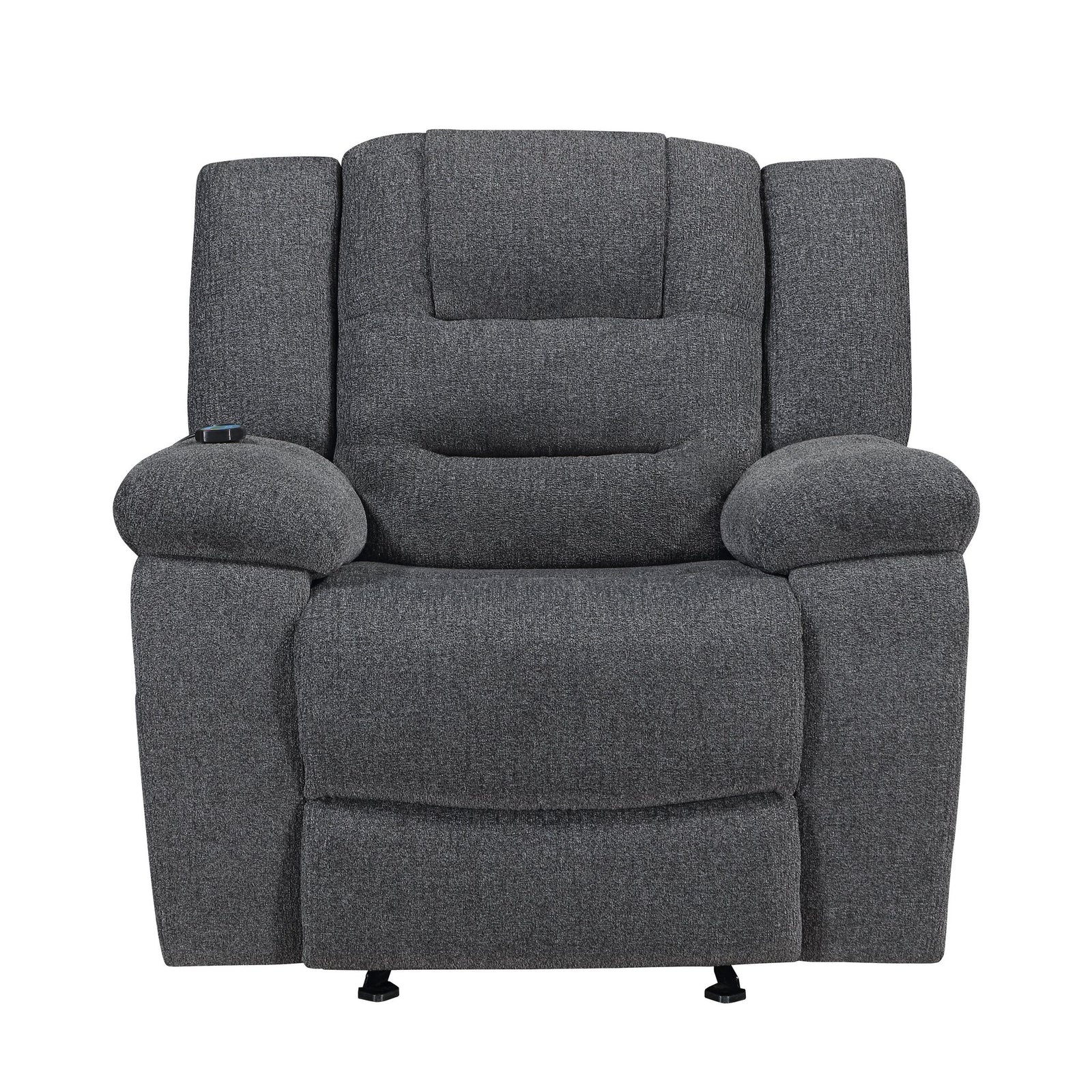 Redondo Glider Recliner W/heat And Massage-Dk Gray