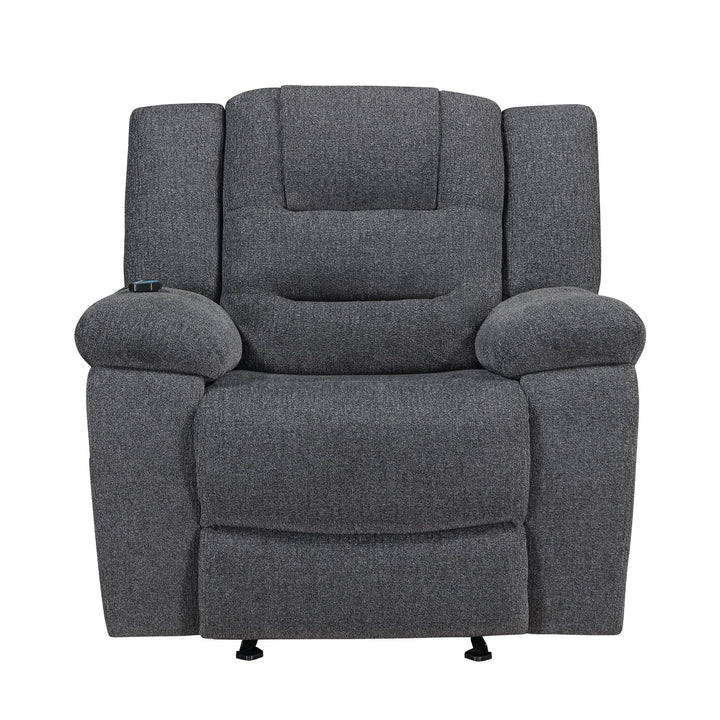 Redondo Glider Recliner W/heat And Massage-Dk Gray