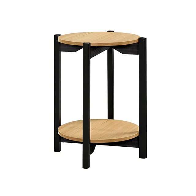 Hyde Round End Table, Oak