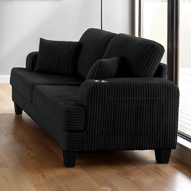 Moretaine Loveseat, Black - view 2