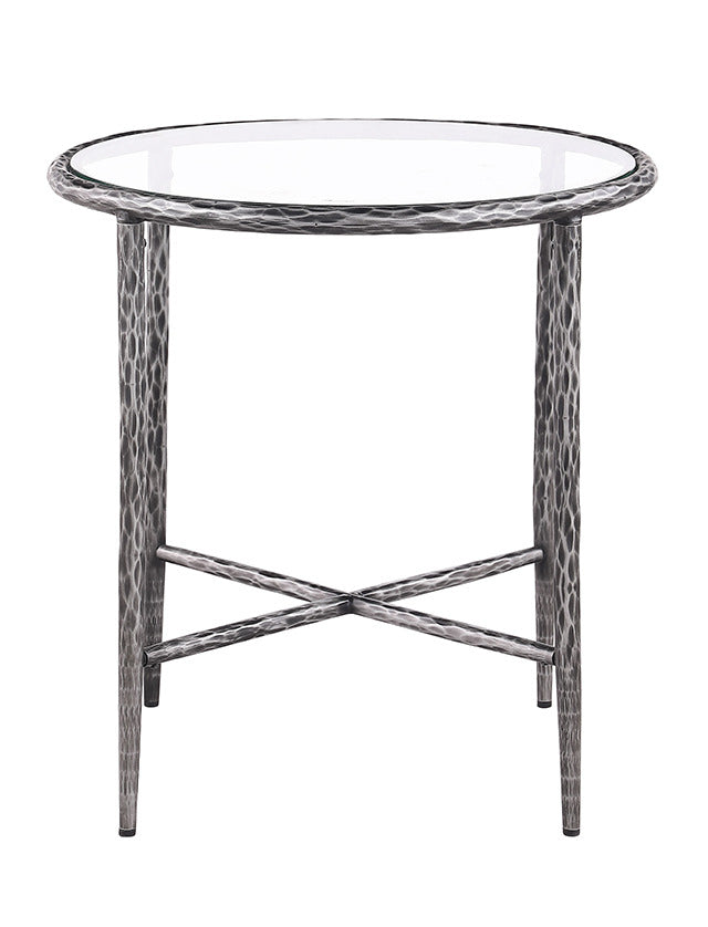 Talva End Table, Gunmetal