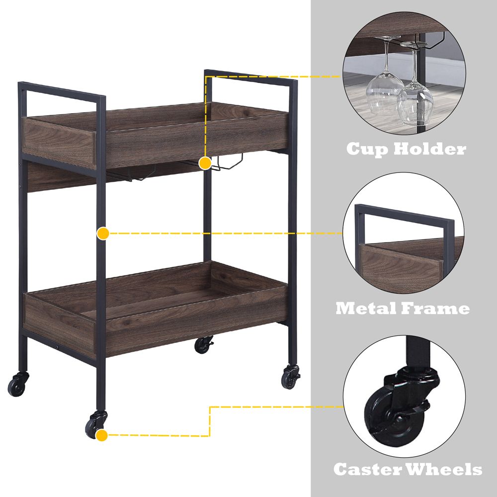 Jerrick Serving Cart – features callout