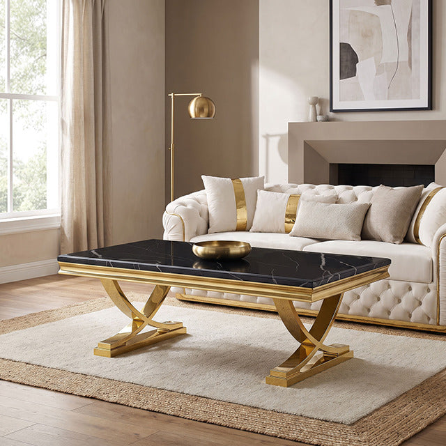 Wettingen Coffee Table, Black/Gold - view 4