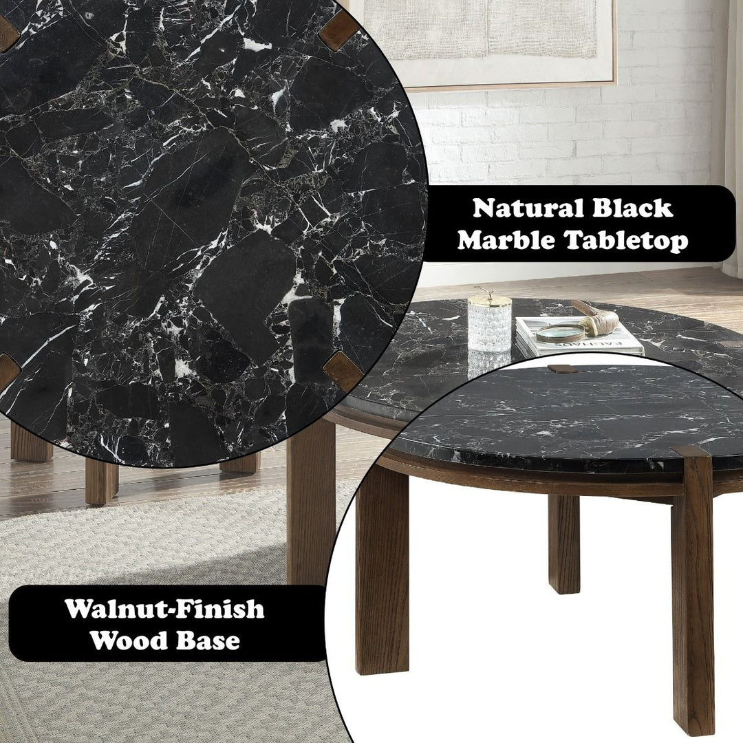 Estella Coffee Table w/Marble Top – features callout