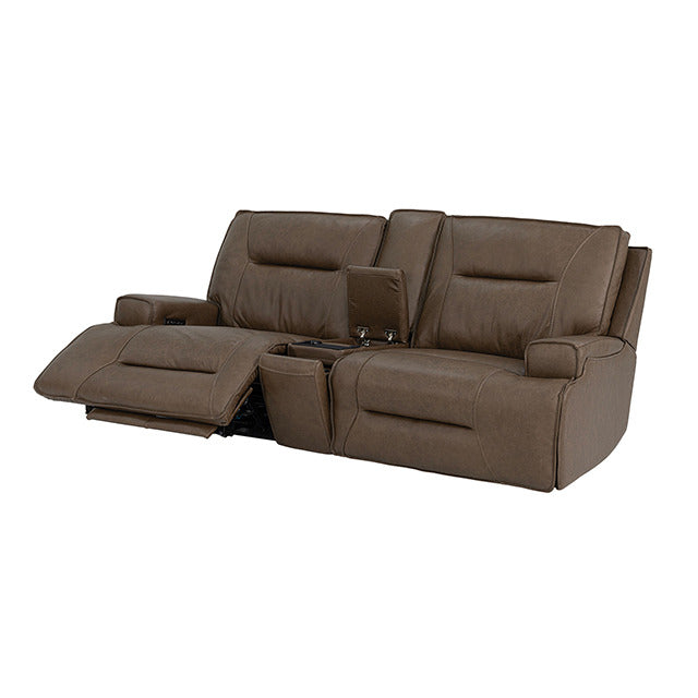 Dallas Oversized Power Loveseat, Cocoa Brown - view 2