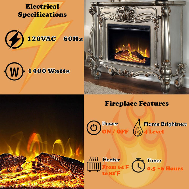 Versailles Fireplace – features callout