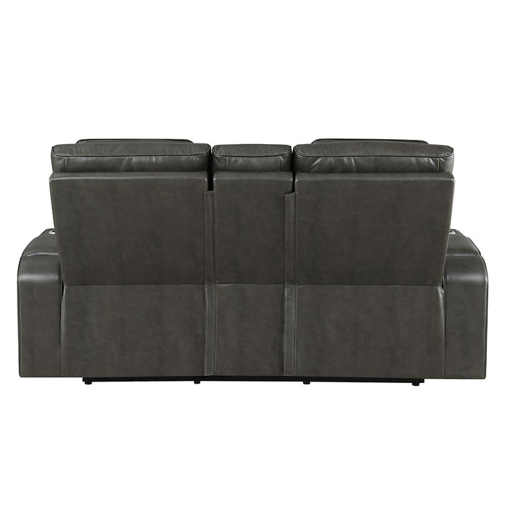 Taddeo Power Motion Loveseat w/Console, Speaker, USB, Wireless Charger &amp; LED – view 6