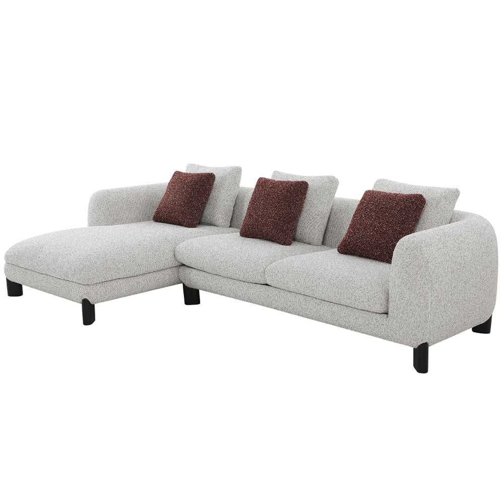 Mardi Sectional Sofa with 6 Pillows