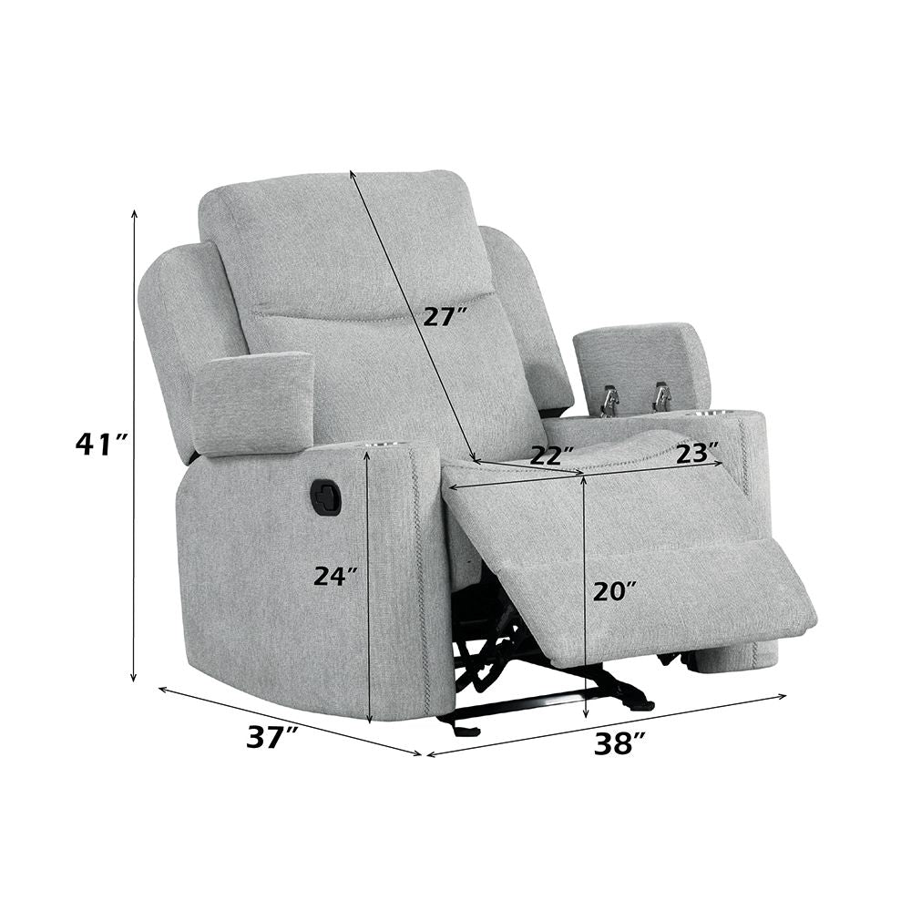 Galya Motion Glider Recliner – dimensions diagram