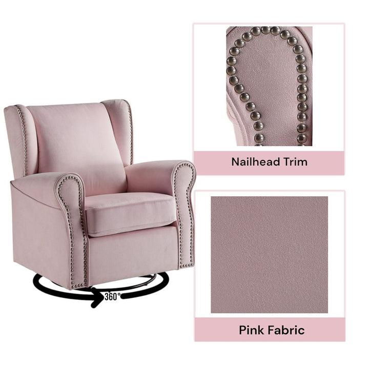 Tamaki Swivel Chair W/Glider – features callout