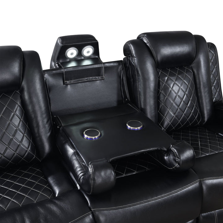 Orion Ii Sofa W/ Pwr Fr &amp; Hr-Black