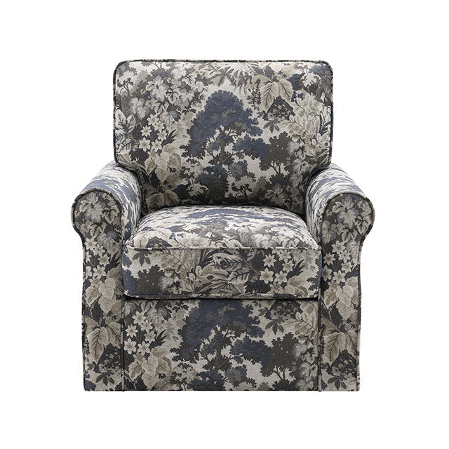 Penryn Swivel Accent Chair, Slate Blue - view 2
