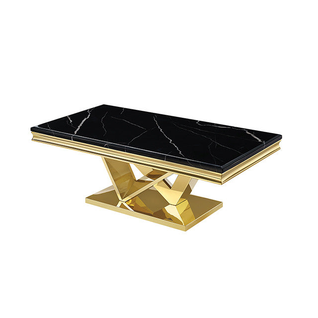 Villarsglane Coffee Table, Black/Gold