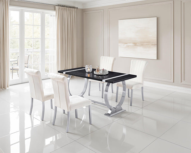 Horley 60" Dining Table, Silver Frame - view 2