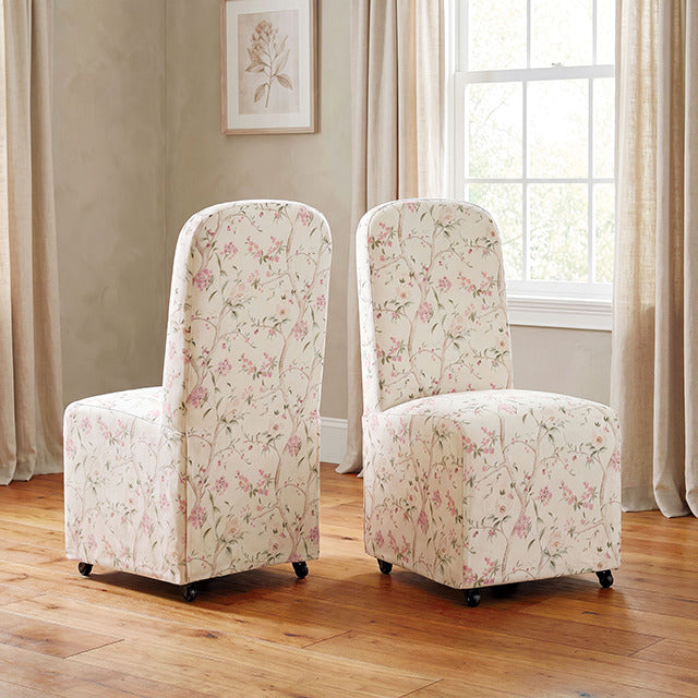 Canterbury Dining Chair, Chinoiserie White/Pink - view 7