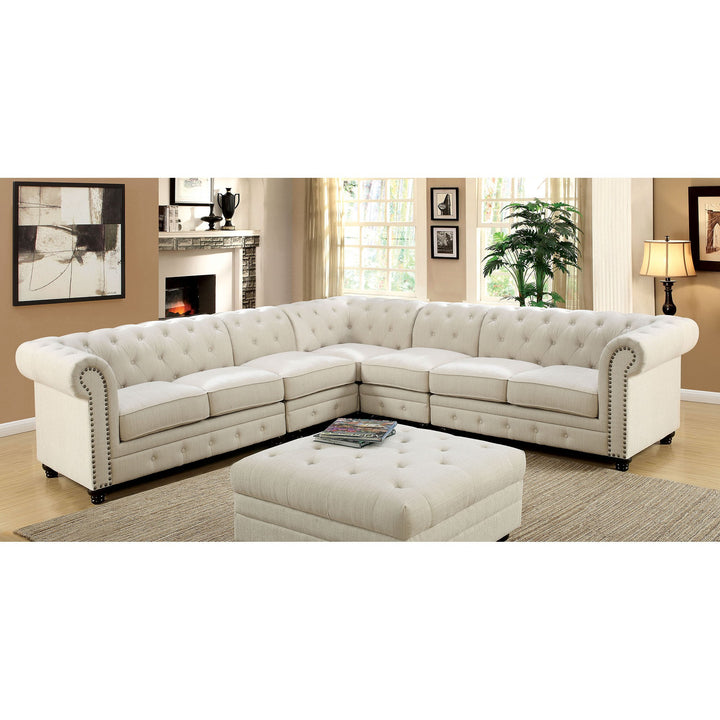Stanford Armless Chair, Ivory - view 2