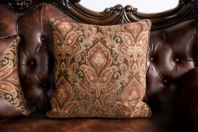 Palencia Sofa, Dark Cherry/Brown - view 6