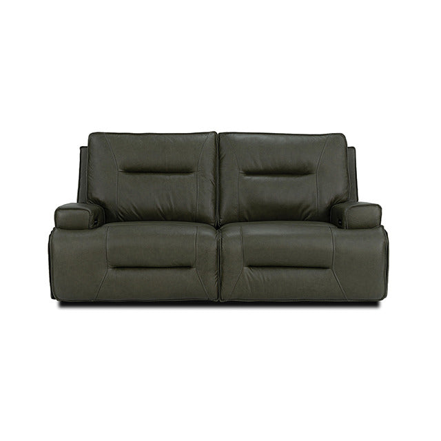 Dallas Oversized Power Sofa, Dark Olive Green