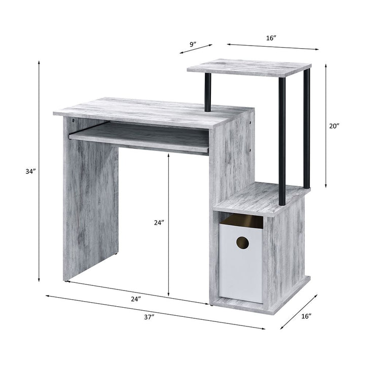Lyphre Computer Desk – line drawing