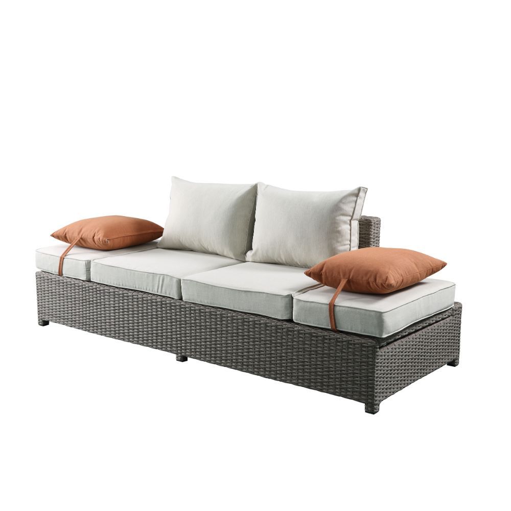 Salena Patio Sofa W/2 Pillows & Ottoman – view 2