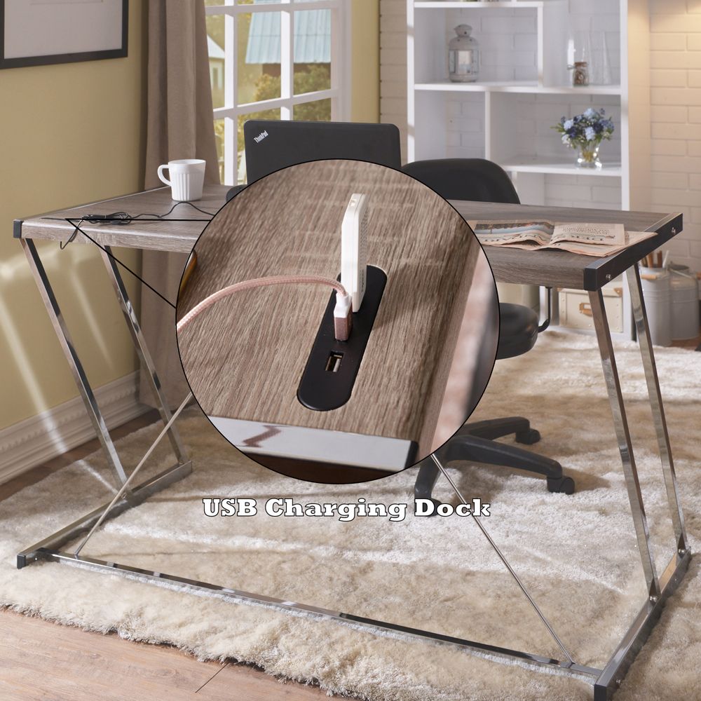 Finis Writing Desk W/USB – features callout