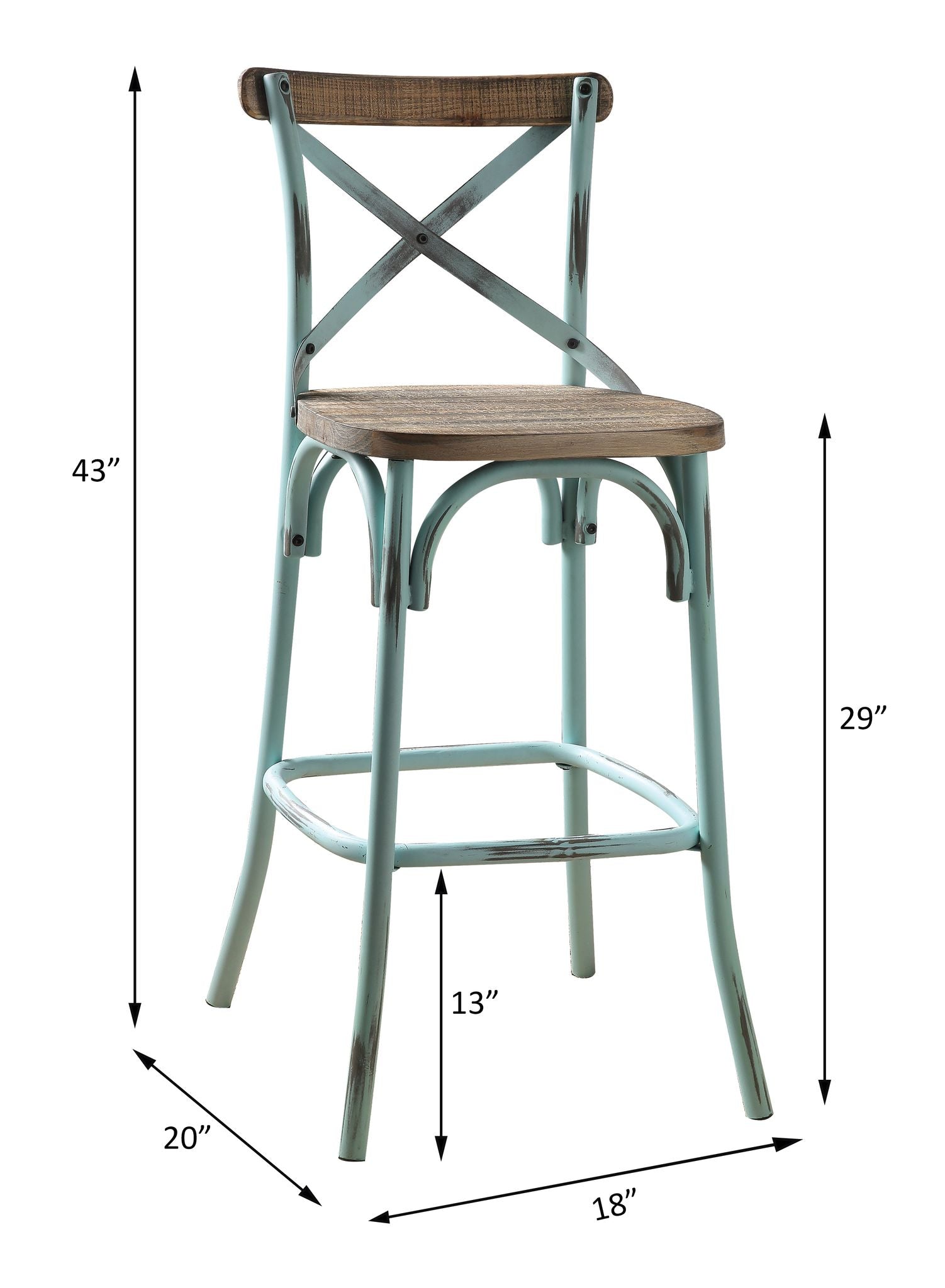 Zaire Bar Chair – line drawing